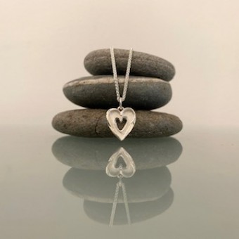 Handcrafted Scottish jewellery - Happily Ever After Double Heart Pendant